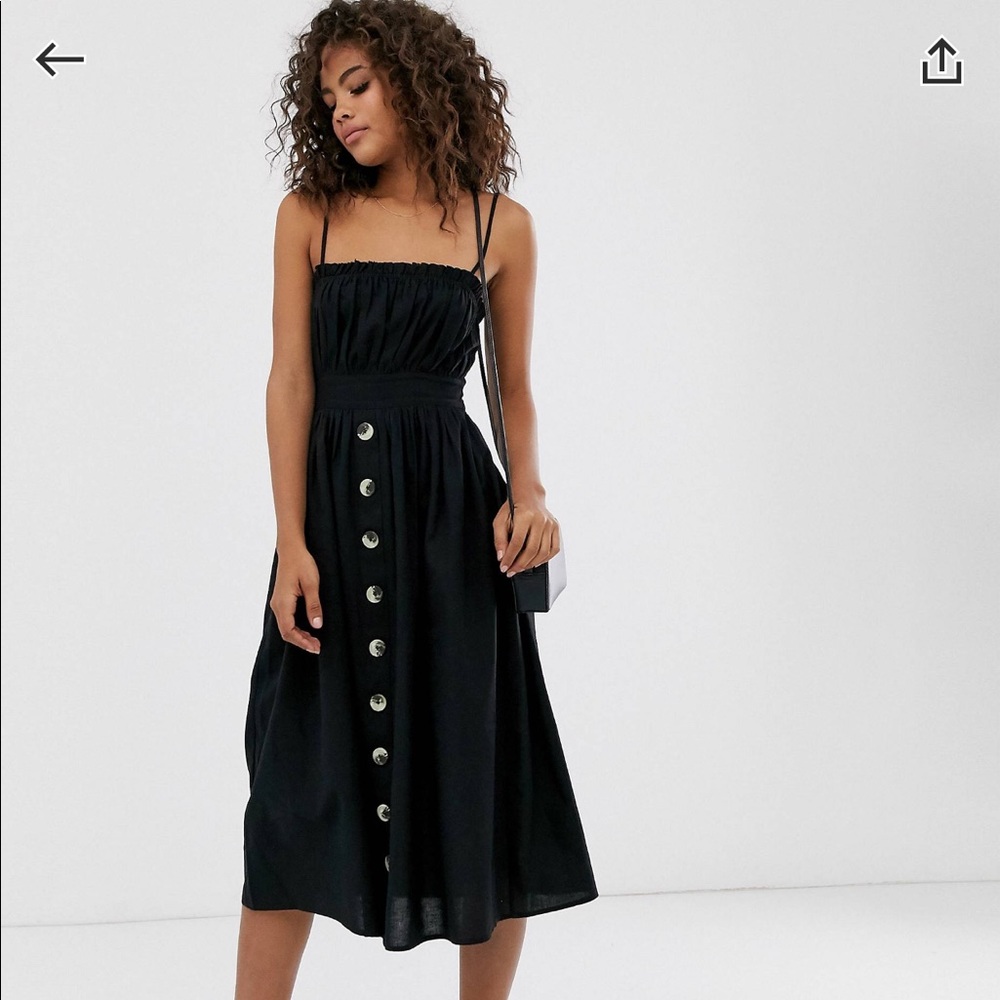 ASOS TALL cami linen button dress